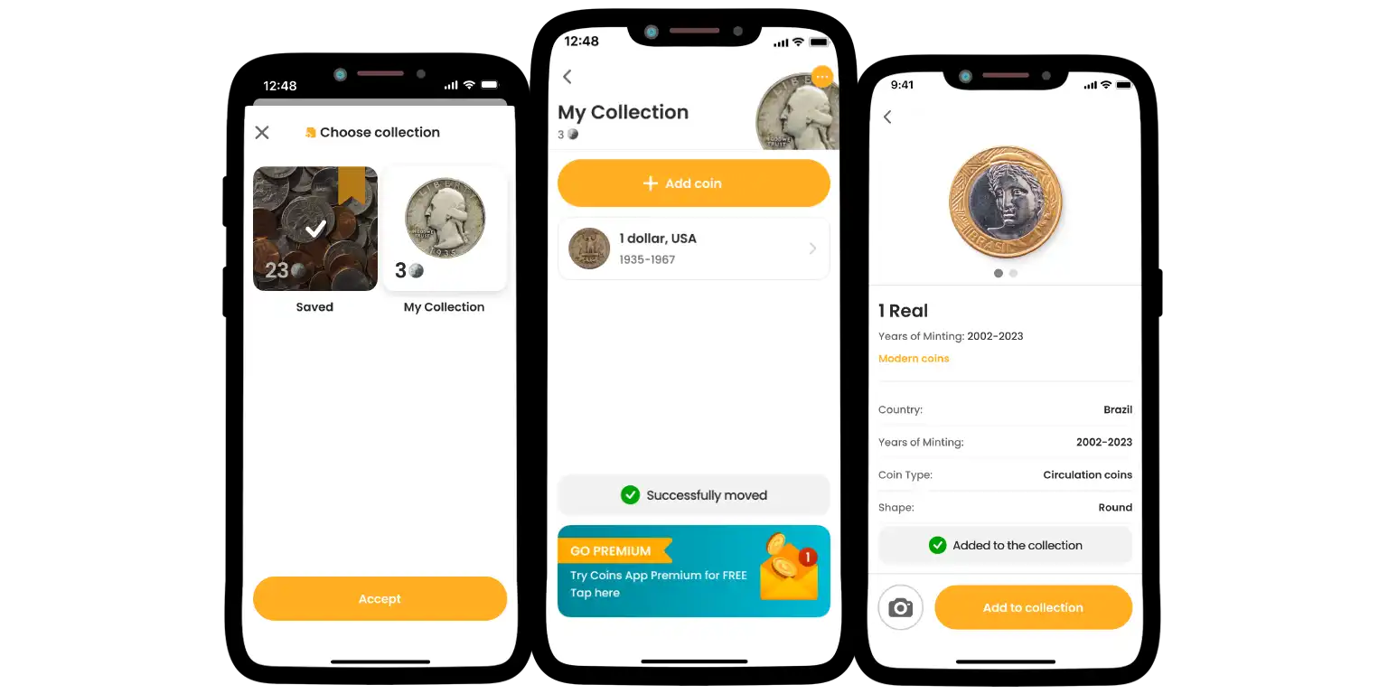 Here is how the collection looks in Coin ID Scanner.